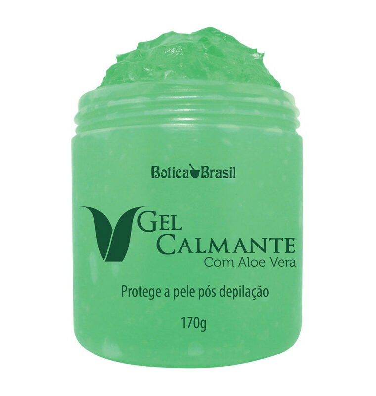 Gel Calmante pós depilação com Aloe Vera 170g suaviza, hidrata e protege a pele de irritações após a depilação.